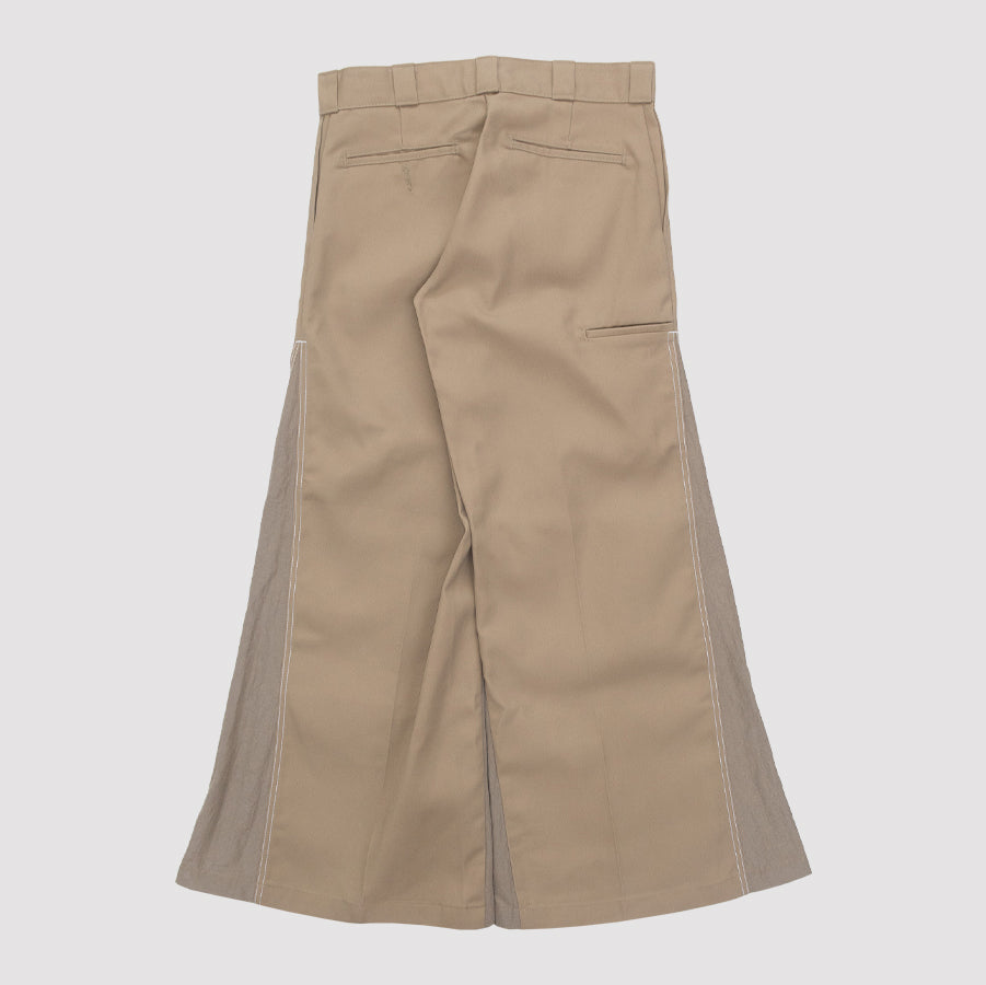 RECONSTRUCTED FLAIRED DOUBLE KNEE WORK PANTS
