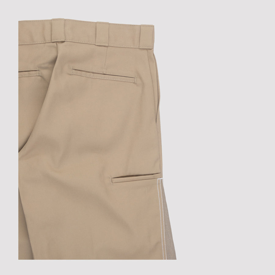 RECONSTRUCTED FLAIRED DOUBLE KNEE WORK PANTS
