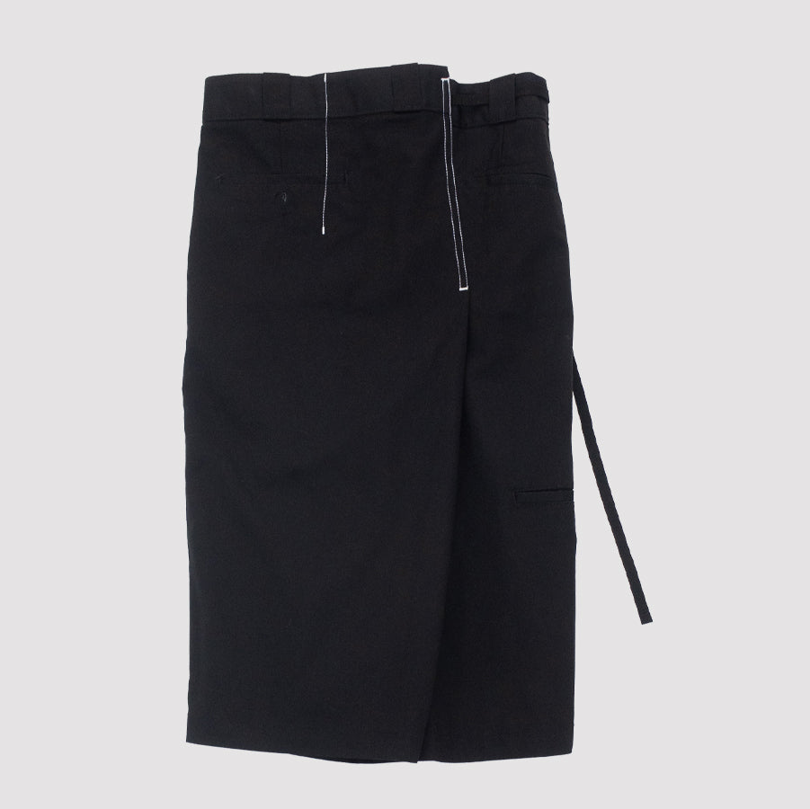 RECONSTRUCTED FOLDED WORK SHORTS