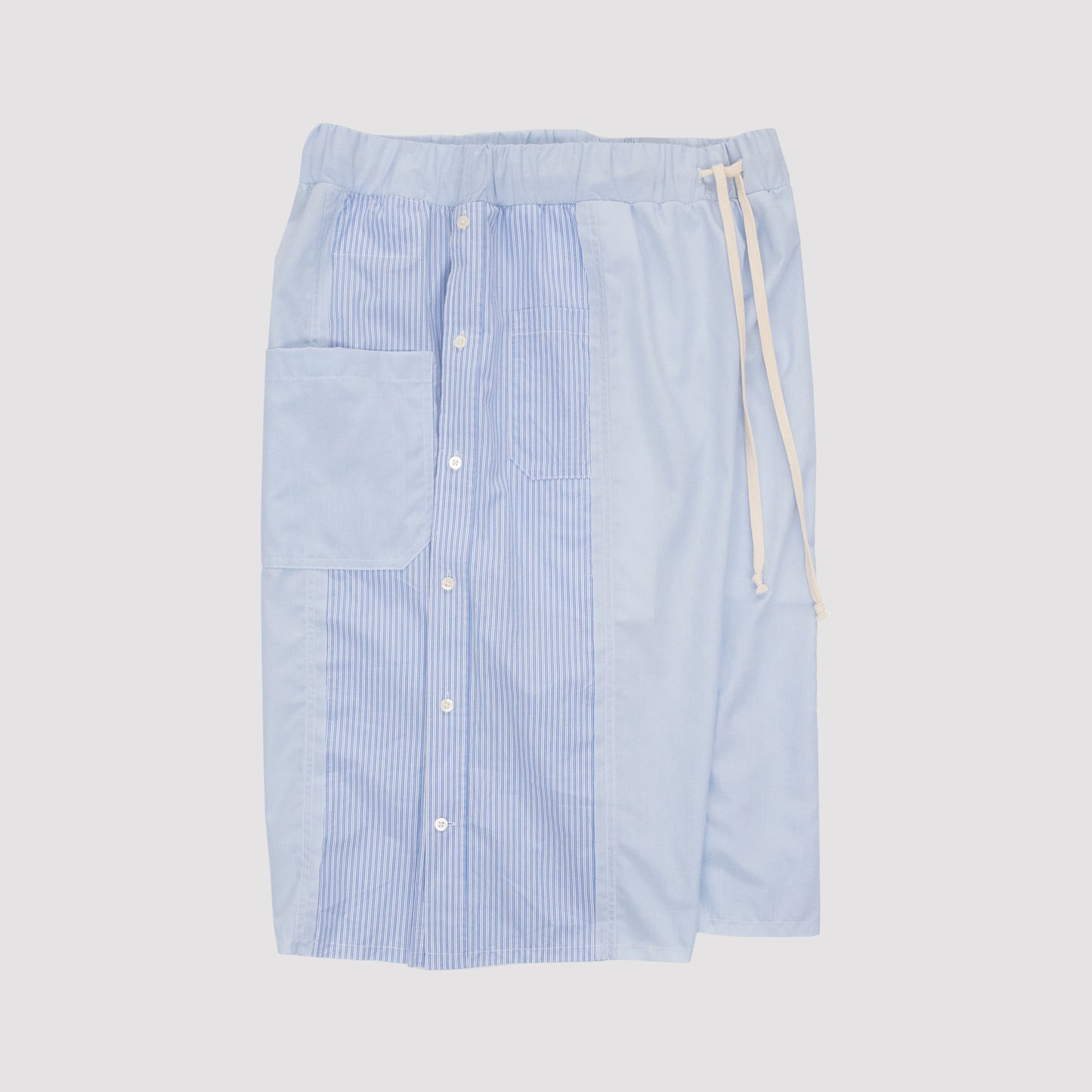 RECONSTRUCTED 1/1 PANELED SHIRT SHORTS 25B4-BLU