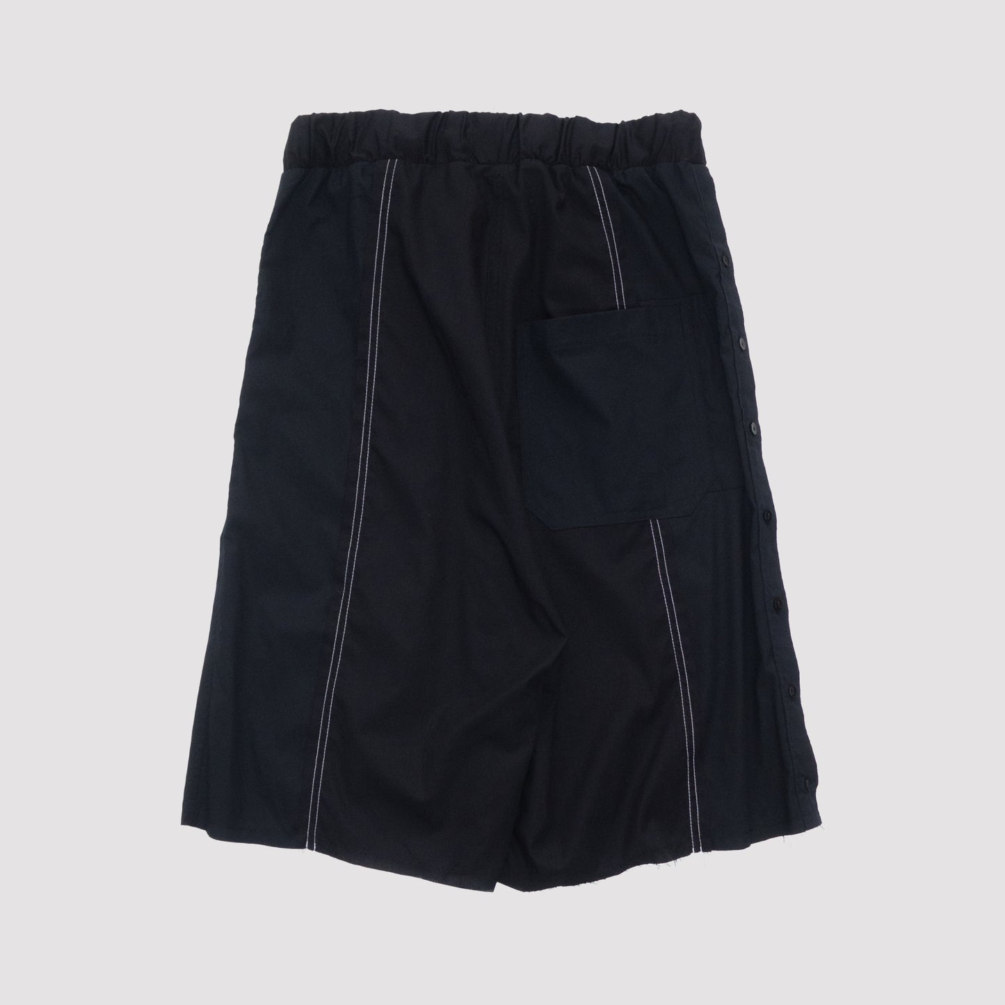 RECONSTRUCTED 1/1 PANELED SHIRT SHORTS 25B2-BLK