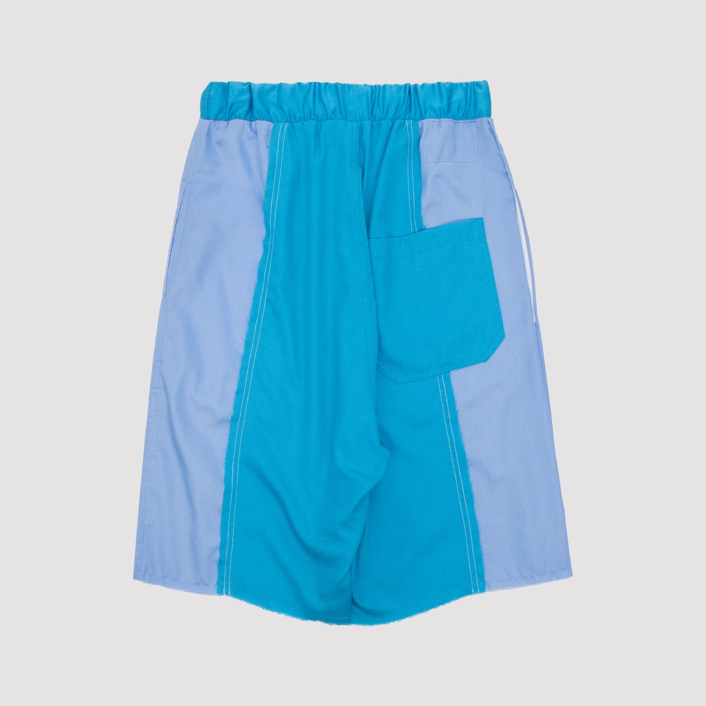RECONSTRUCTED 1/1 PANELED SHIRT SHORTS 25B1-BLU