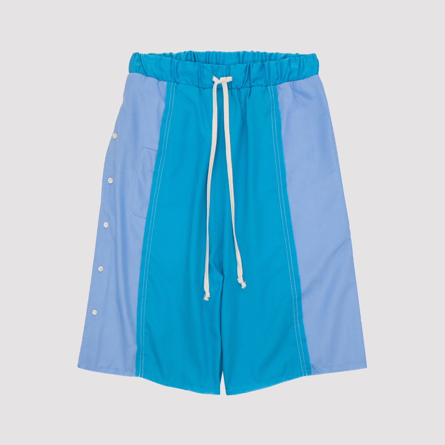 RECONSTRUCTED 1/1 PANELED SHIRT SHORTS 25B1-BLU