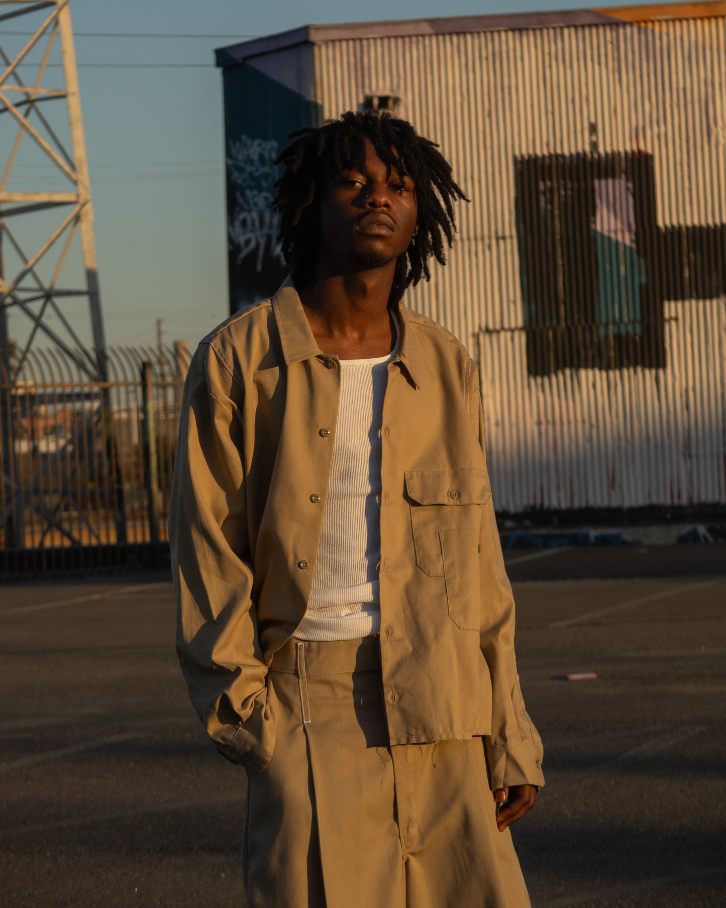 RECONSTRUCTED L/S WORK SHIRT