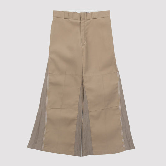 RECONSTRUCTED FLAIRED DOUBLE KNEE WORK PANTS