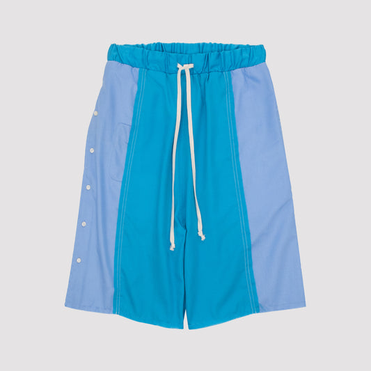 RECONSTRUCTED 1/1 PANELED SHIRT SHORTS 25B1-BLU